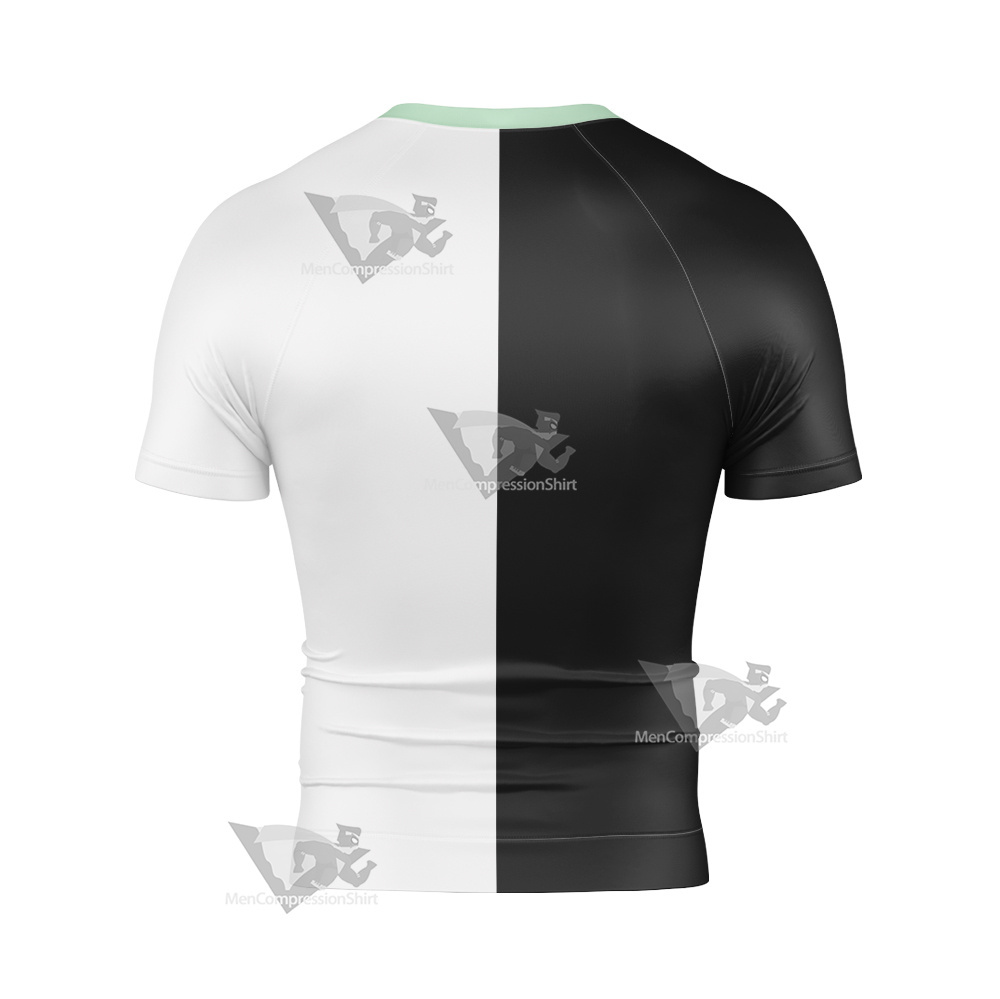 Ben10 Diamondhead Black And White Short Sleeve Compression Shirt