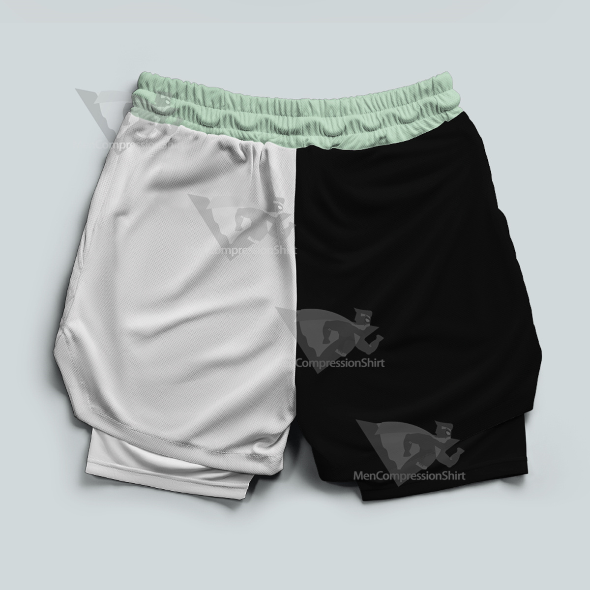 Ben10 Diamondhead Black White Men Compression Gym Short