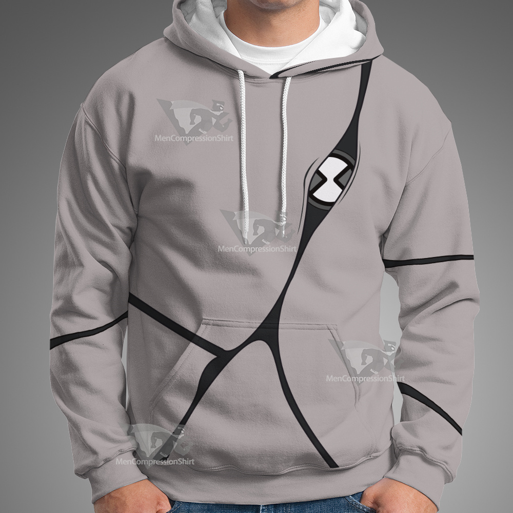 Ben10 Ghostfreak Grey Cosplay Hoodie