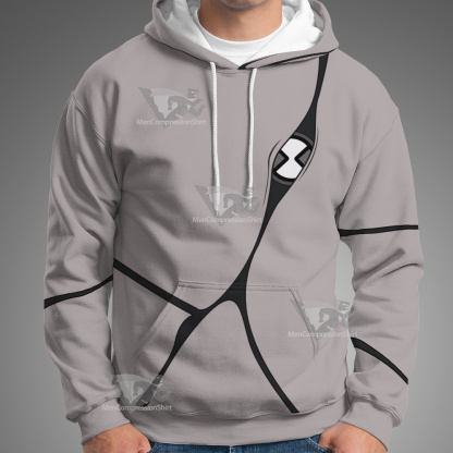 Ben10 Ghostfreak Grey Cosplay Hoodie