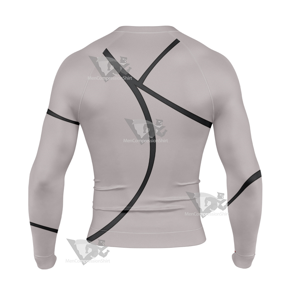 Ben10 Ghostfreak Grey Cosplay Long Sleeve Compression Shirt