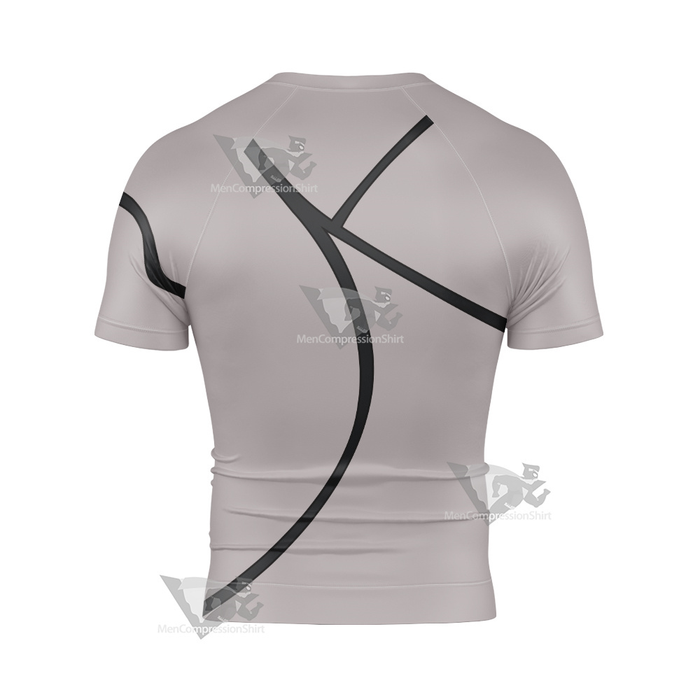 Ben10 Ghostfreak Grey Cosplay Short Sleeve Compression Shirt