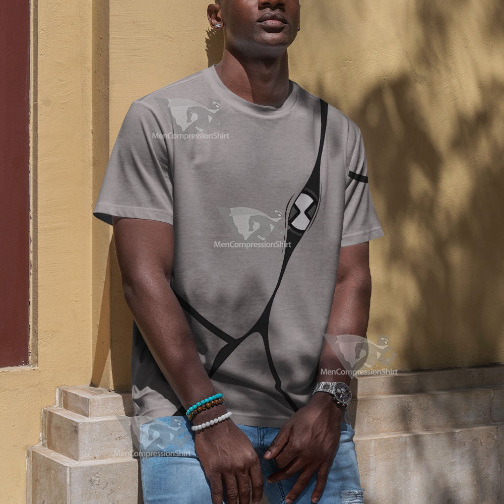 Ben10 Ghostfreak Grey Cosplay T-Shirt