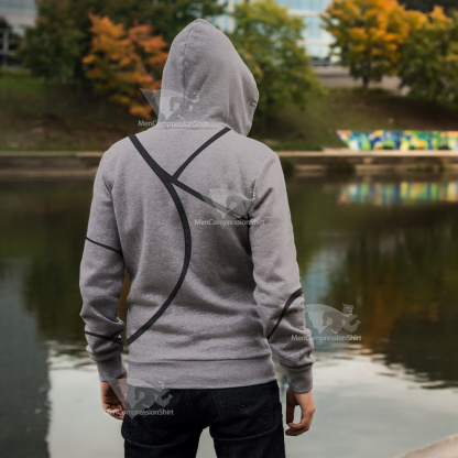 Ben10 Ghostfreak Grey Cosplay Zip Up Hoodie