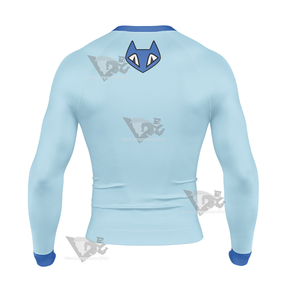 Ben10 Gwen Tennyson Blue Cat Cosplay Long Sleeve Compression Shirt