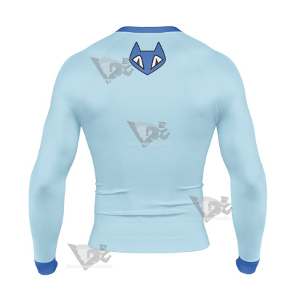 Ben10 Gwen Tennyson Blue Cat Cosplay Long Sleeve Compression Shirt