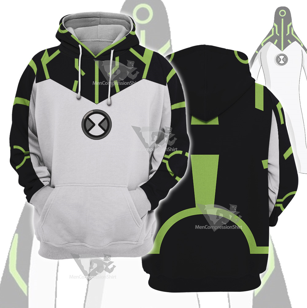 Ben10 Upgrade Green Line Cosplay Hoodie