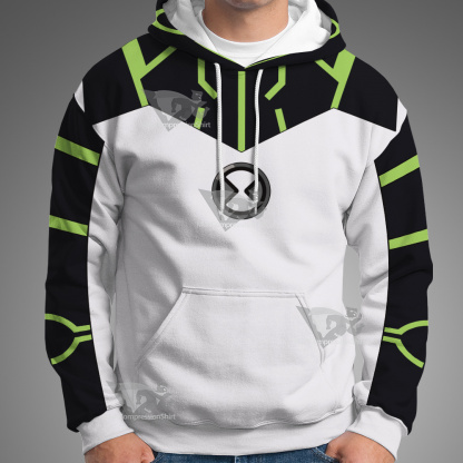 Ben10 Upgrade Green Line Cosplay Hoodie