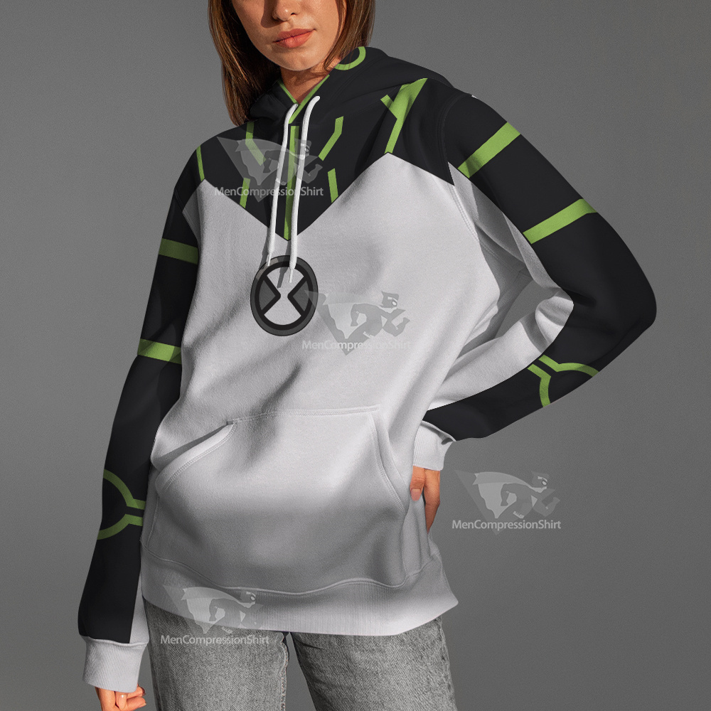 Ben10 Upgrade Green Line Cosplay Hoodie