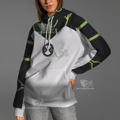 Ben10 Upgrade Green Line Cosplay Hoodie