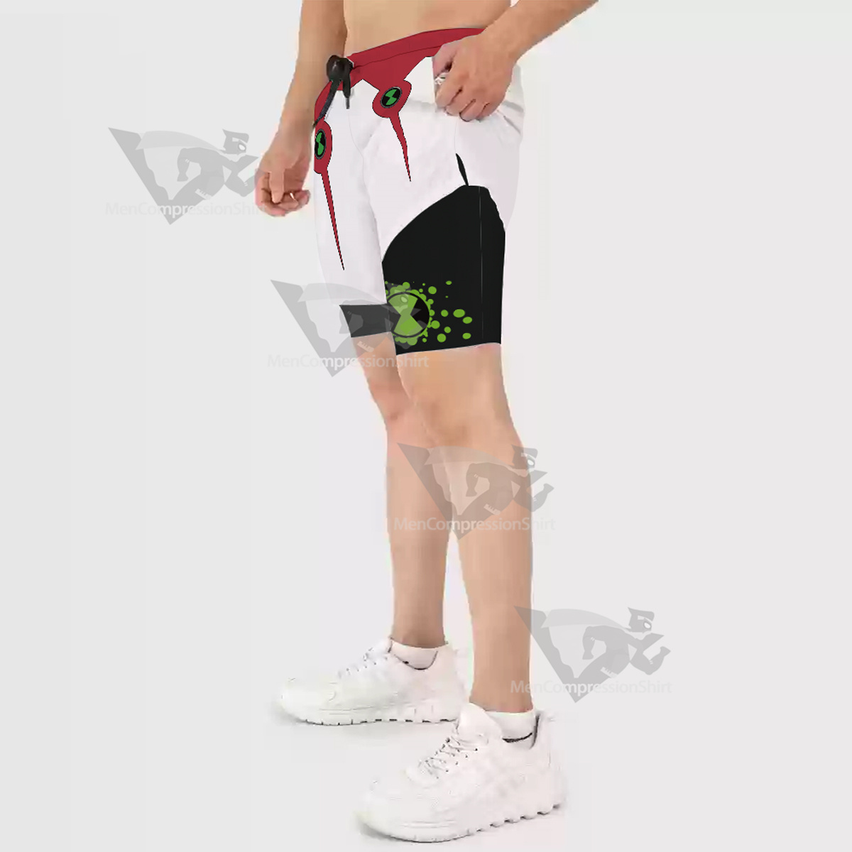 Ben10 Way Big Red Men Compression Gym Short