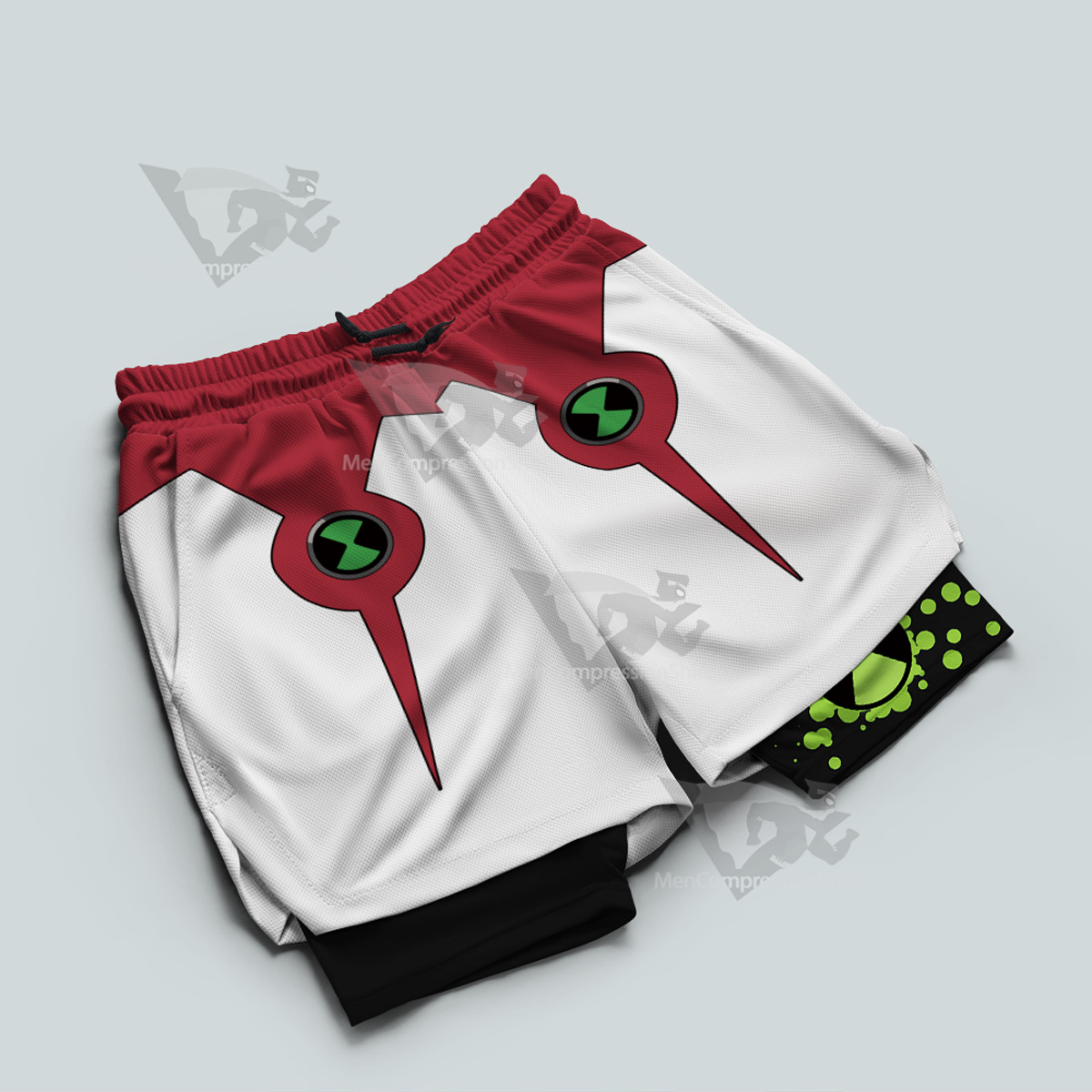 Ben10 Way Big Red Men Compression Gym Short