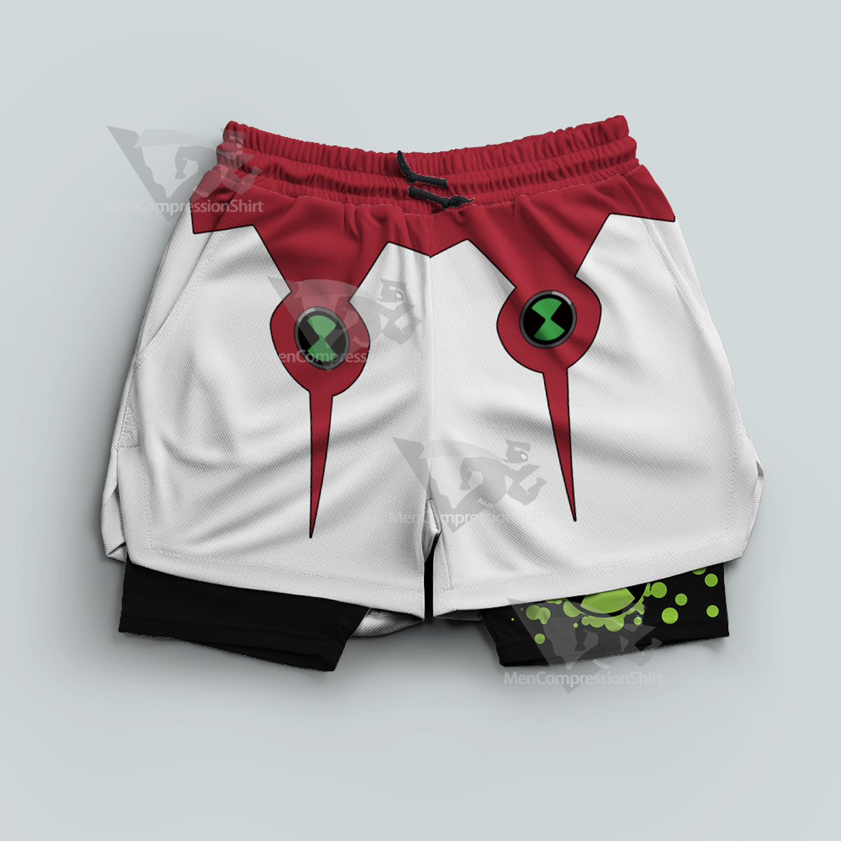 Ben10 Way Big Red Men Compression Gym Short