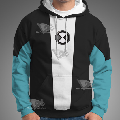 Ben10 Xlr8 White Cosplay Hoodie
