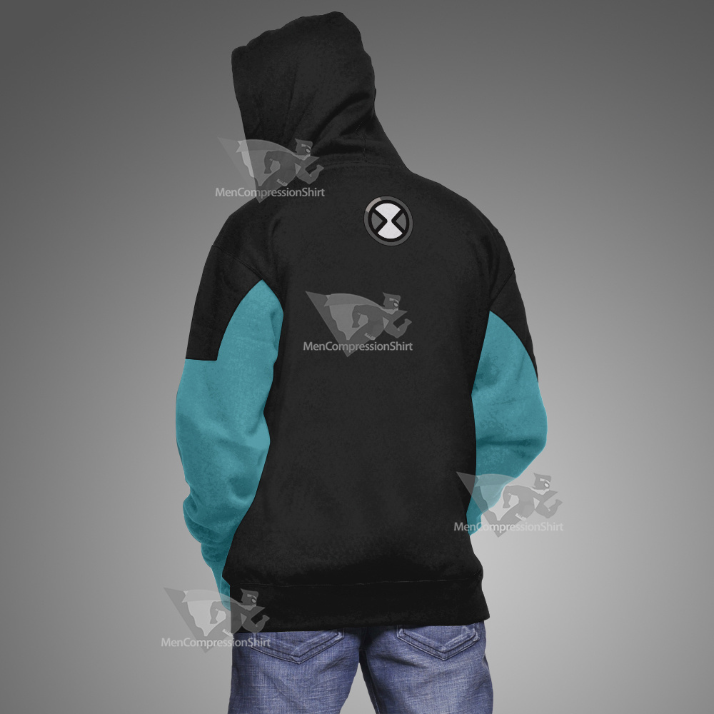 Ben10 Xlr8 White Cosplay Hoodie