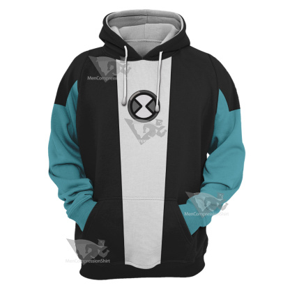 Ben10 Xlr8 White Cosplay Hoodie