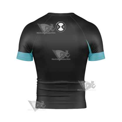 Ben10 Xlr8 White Cosplay Short Sleeve Compression Shirt