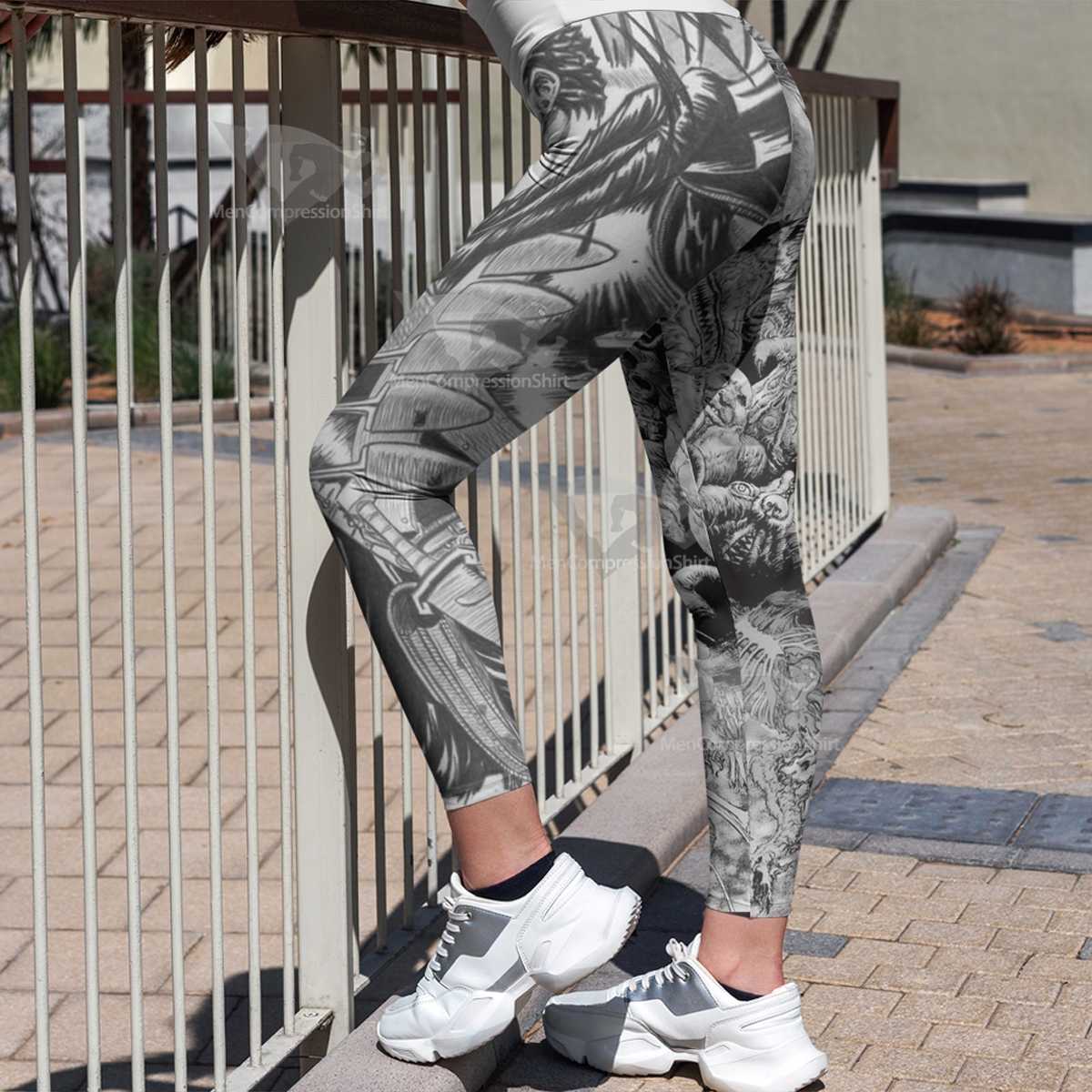 Berserk Guts Sword Berserk Mixed Black Women Compression Legging-MensCompressionShirt