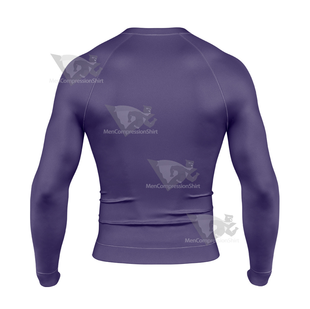 Big Bang Theory Sheldon Purple Circle Cosplay Long Sleeve Compression Shirt