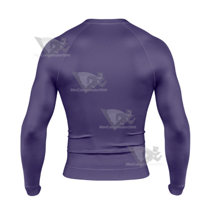 Big Bang Theory Sheldon Purple Circle Cosplay Long Sleeve Compression Shirt