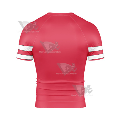 Big Bang Theory Sheldon Red Cosplay Short Sleeve Compression Shirt
