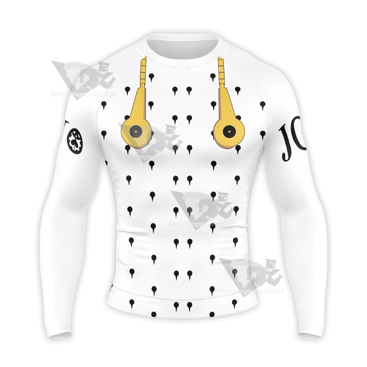Bizarre Wind Bruno Buccellati White Long Sleeve Compression Shirt