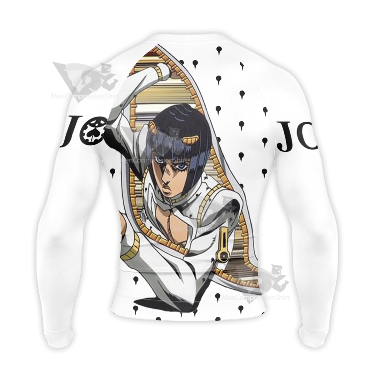 Bizarre Wind Bruno Buccellati White Long Sleeve Compression Shirt