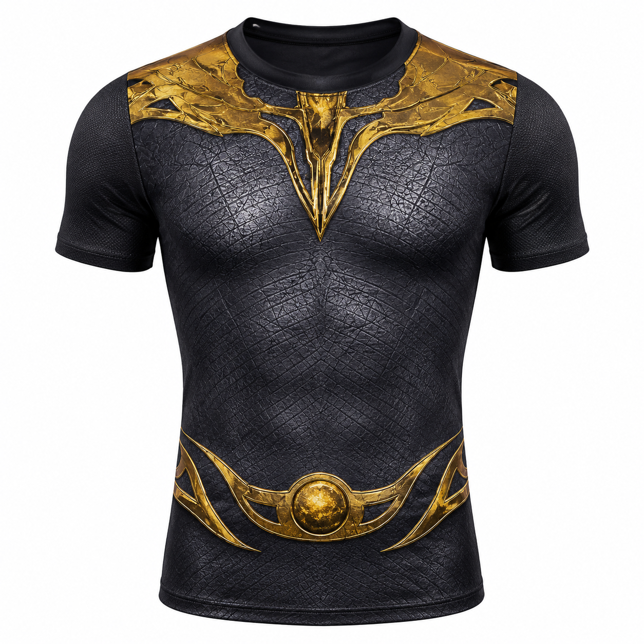 Black Adam Doctor Fate Black Gray Short Sleeve Compression Shirt