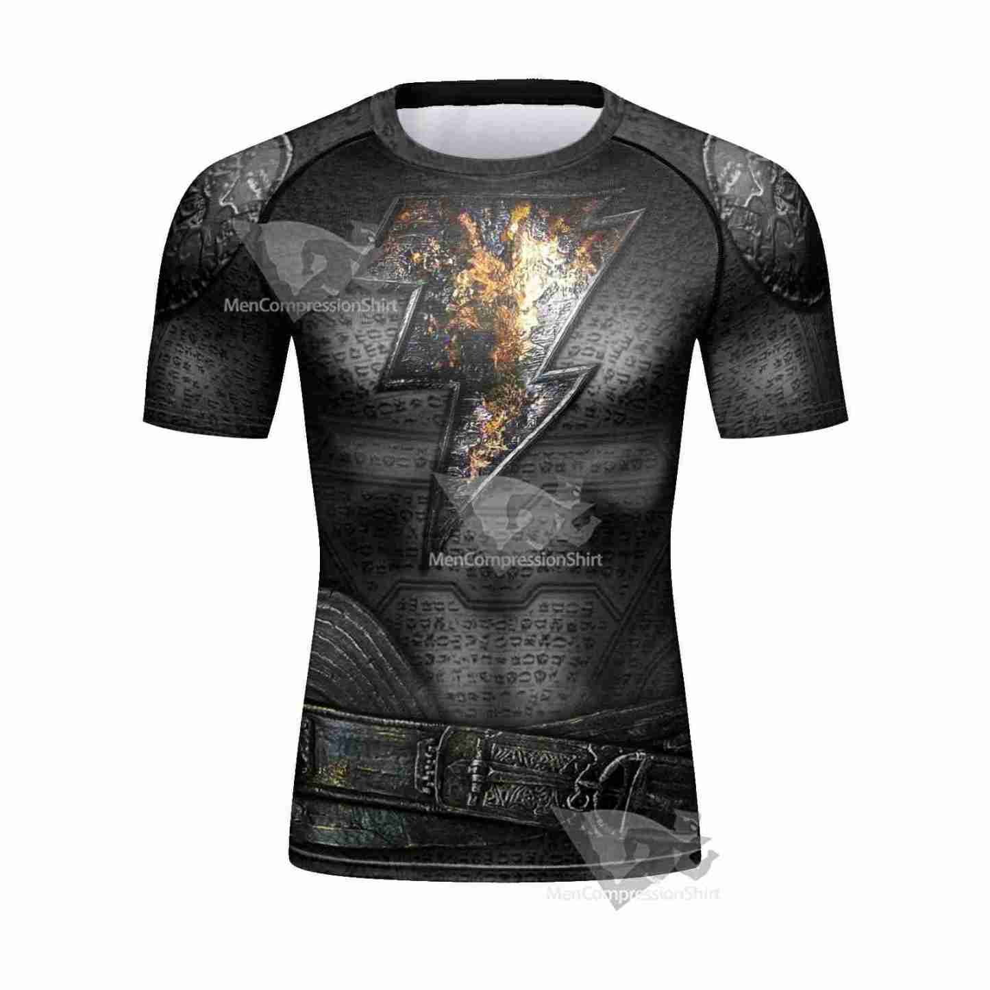 Black Adam Elite Short Sleeve Compression Rashguard – MensCompressionShirt