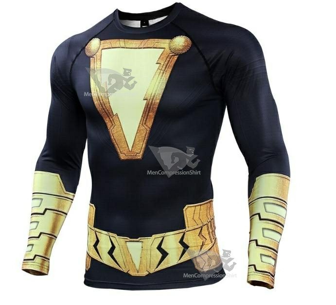 Black Adam Premium Long Sleeve Compression Rash Guard