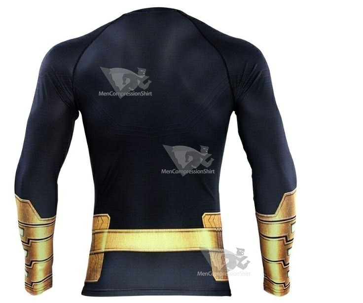 Black Adam Premium Long Sleeve Compression Rash Guard