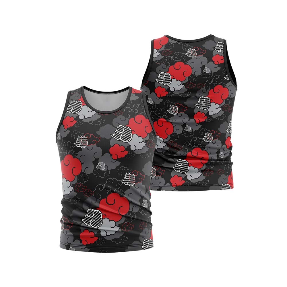 Black Aloha Akatsuki Sleeveless Compression Shirt