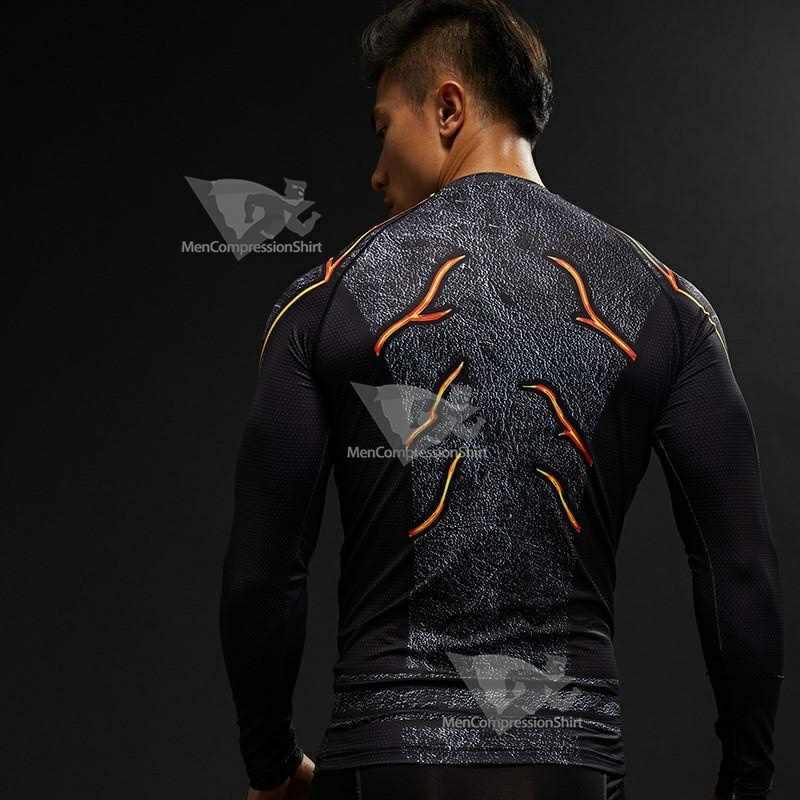 Black Barry Allen Man Rival Barry Allen Compression Shirt