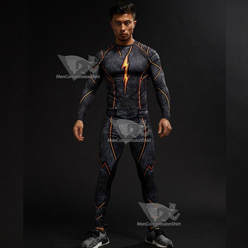 Black Barry Allen Man Rival Barry Allen Compression Shirt