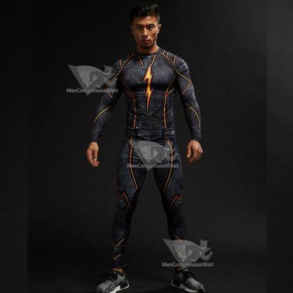 Black Barry Allen Man Rival Barry Allen Compression Shirt