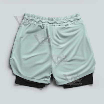 Black Clover Aqua Deer Blue Men Compression Gym Short