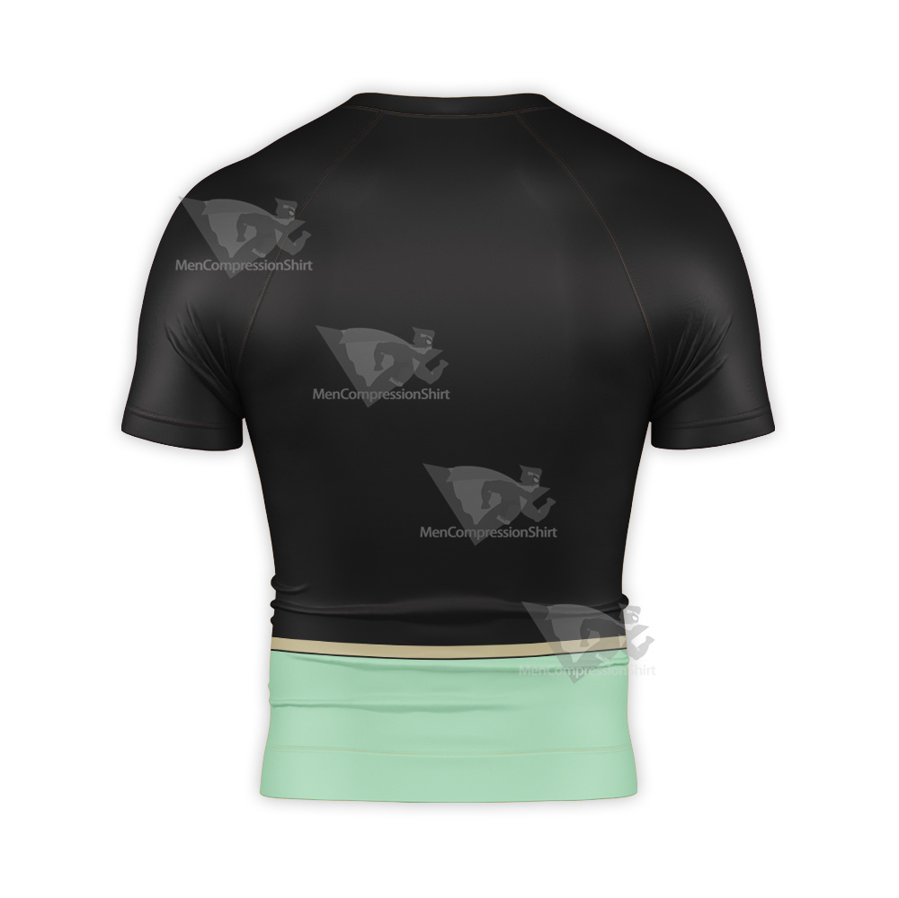 Black Clover Finral Roulacase Green Short Sleeve Compression Shirt