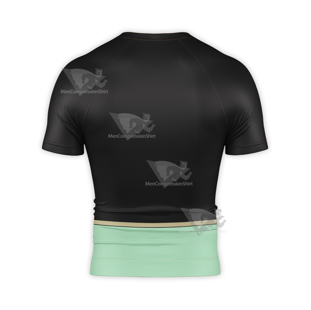 Black Clover Finral Roulacase Green Short Sleeve Compression Shirt