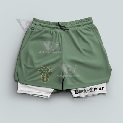 Black Clover Green Mantis Green Men Compression Gym Short-MensCompressionShirt