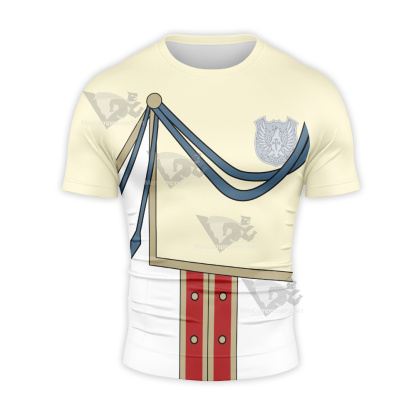 Black Clover Klaus Lunette Blue Short Sleeve Compression Shirt