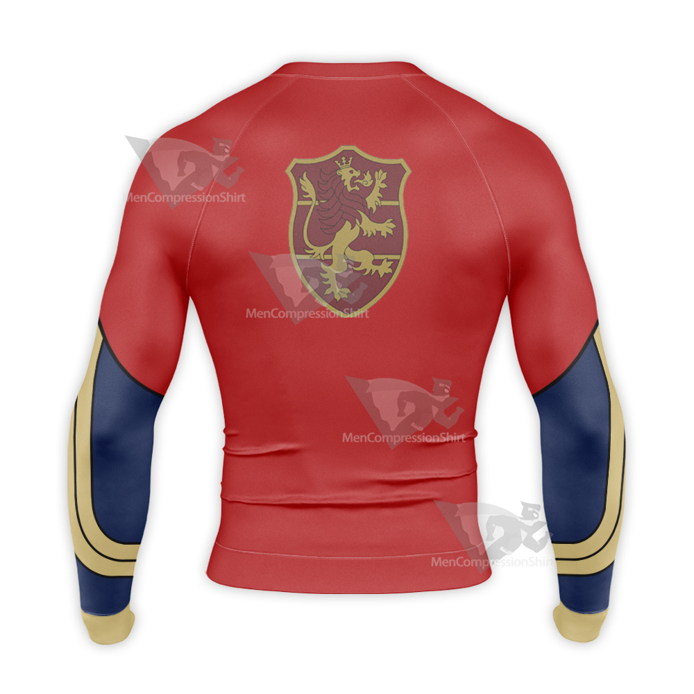 Black Clover Leopold Vermillion Long Sleeve Compression Shirt