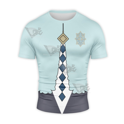 Black Clover Rill Boismortier Blue Short Sleeve Compression Shirt