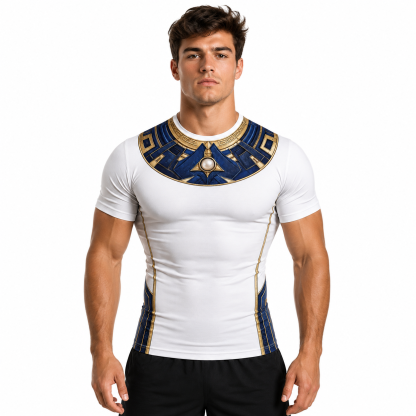 Black Panther 2 Namor Black Gray Short Sleeve Compression Shirt