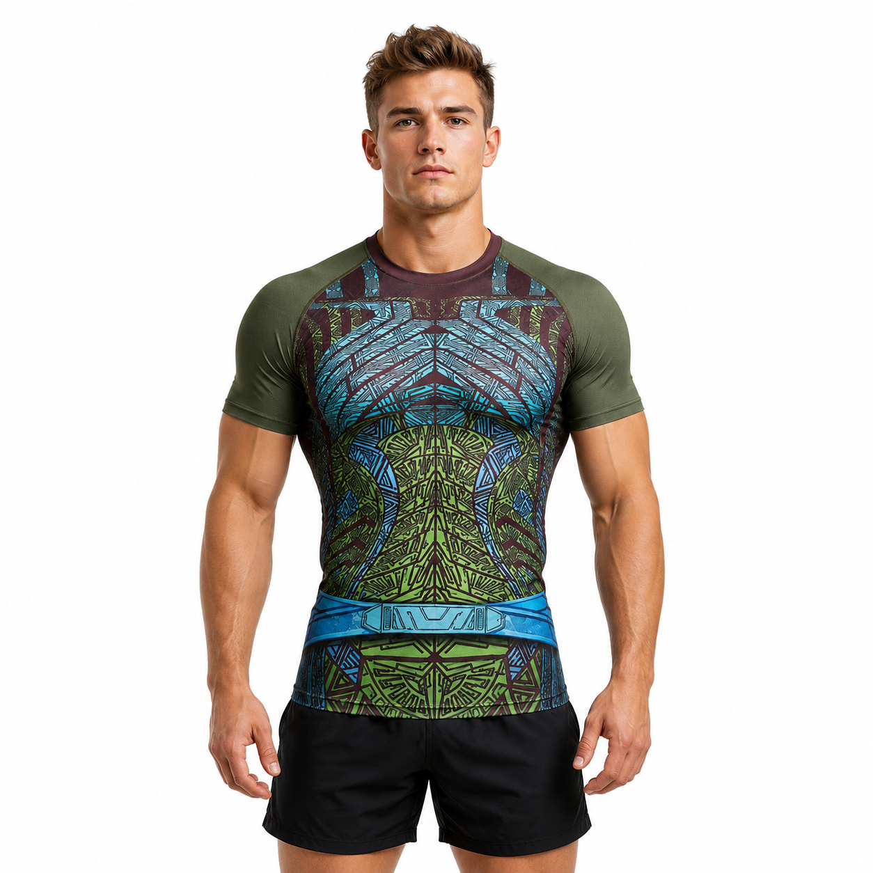 Black Panther 2 Wakanda Forever Nakia Black Gray Short Sleeve Compression Shirt
