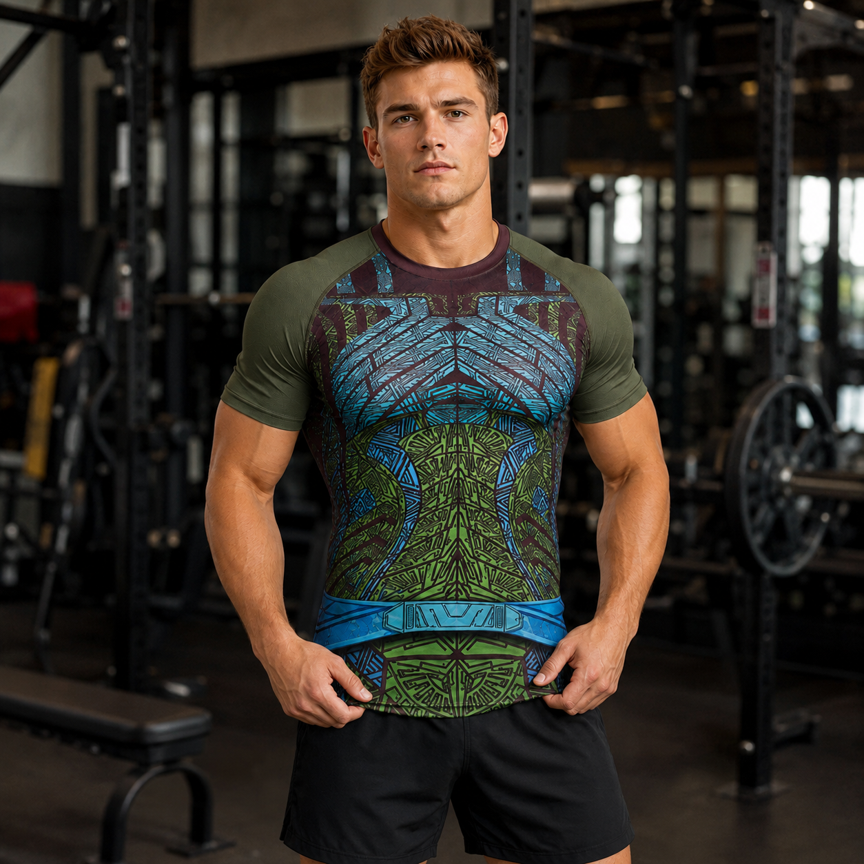 Black Panther 2 Wakanda Forever Nakia Black Gray Short Sleeve Compression Shirt