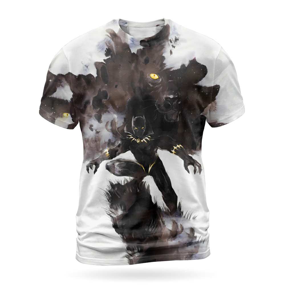 Black Panther Hero Tee Avengers Hero Tee Heroic Universe Heros T-Shirt