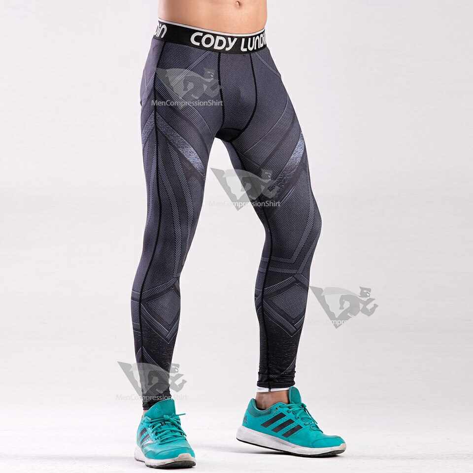 Black Panther men Compression Shirt Set