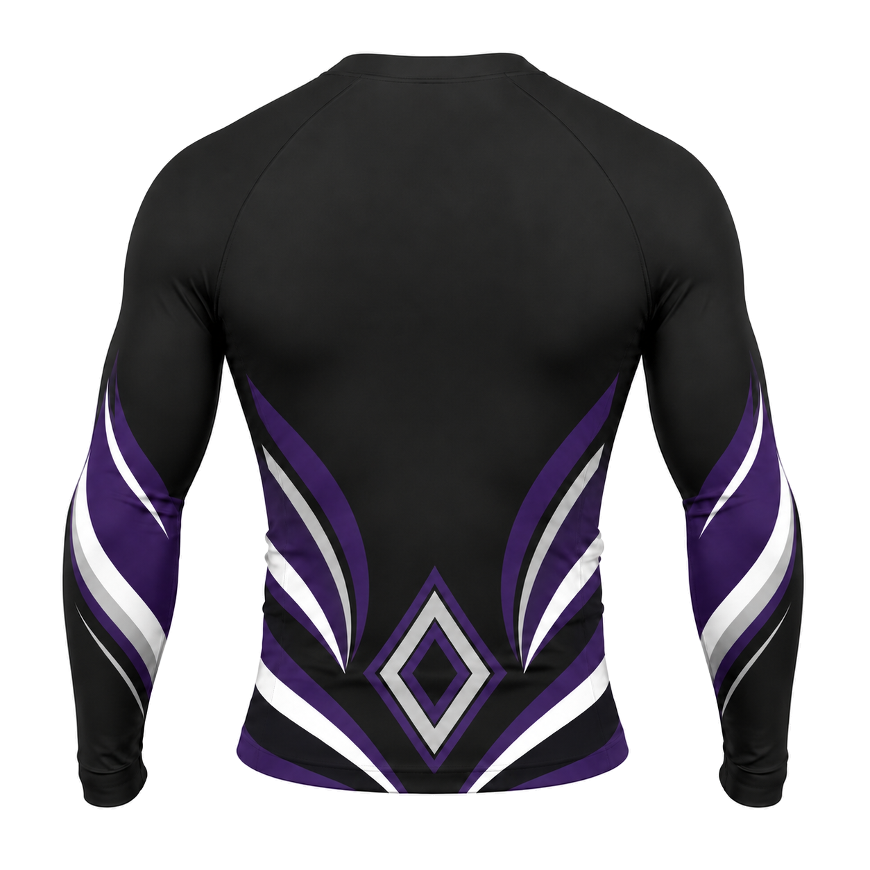 Diamond Armor Black Customizable Long Sleeve Compression Shirt