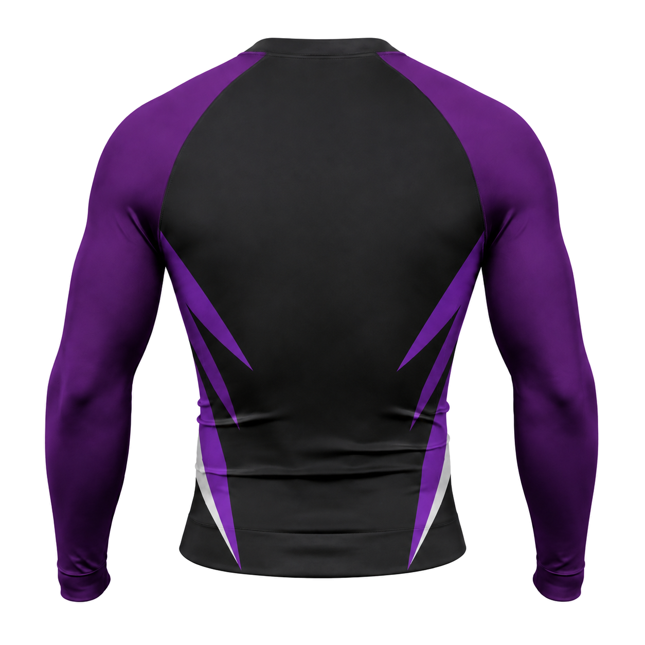 Tapered Spear Stripes Black Customizable Long Sleeve Compression Shirt