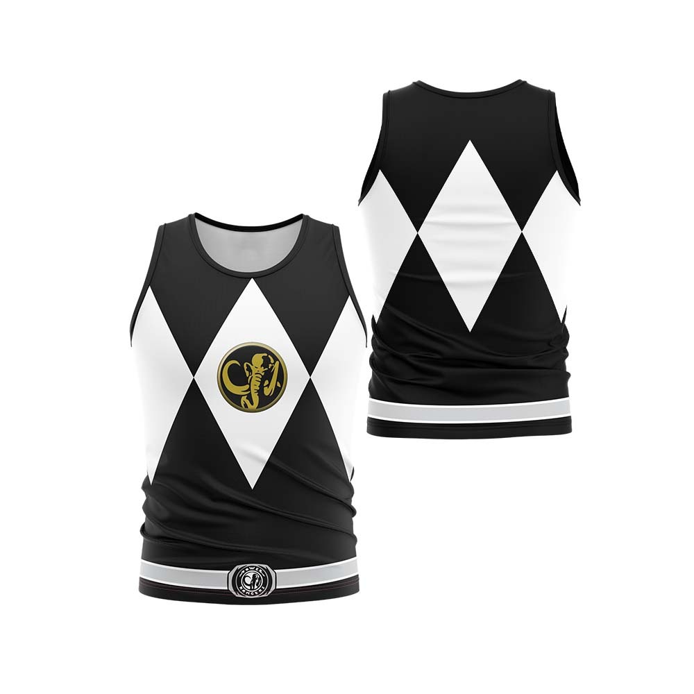 Black Ranger Mighty Morphin Power Rangers Sleeveless Compression Shirt